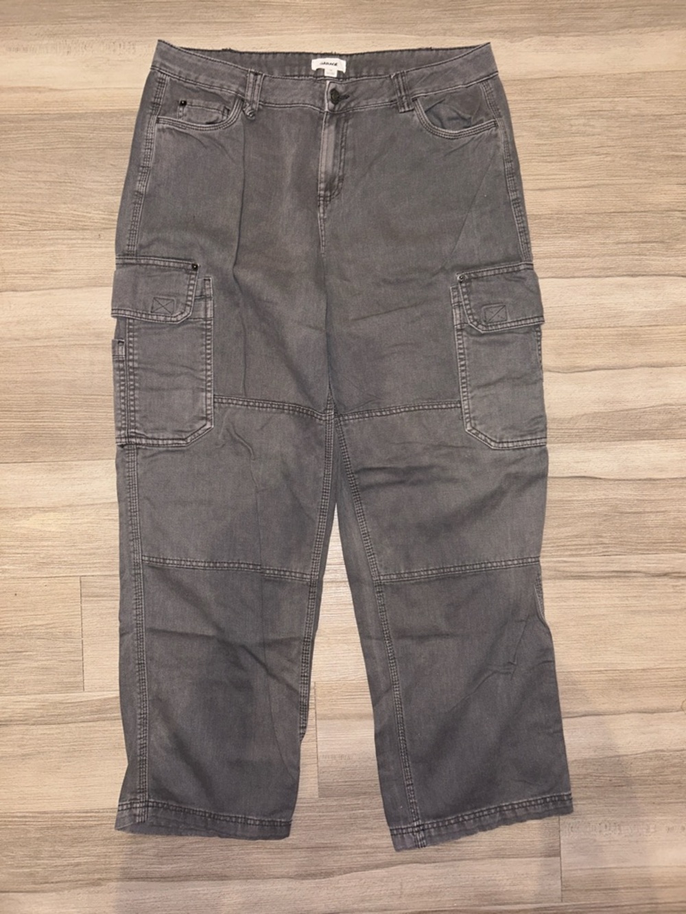 GARAGE Relaxed Fit Cargo Pants in Gray
